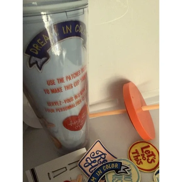 Starbucks Dream In Color Patches Stickers DIY Cold Cup Tumbler 24 oz New - Picture 5 of 7